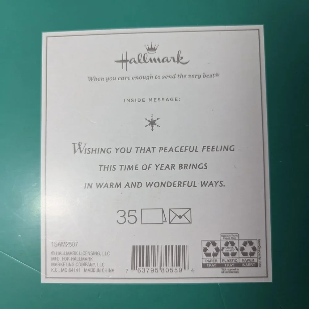 NEW- Hallmark Deluxe Holiday Cards - 35 Count - Snowy River Scene Christmas - Picture 4 of 4